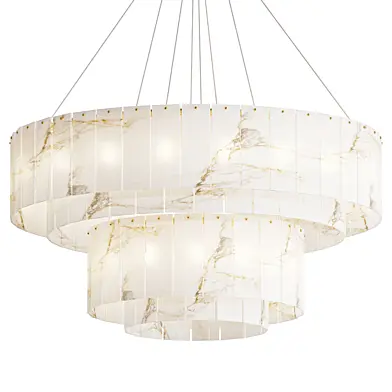 Alabaster Drum Chandelier