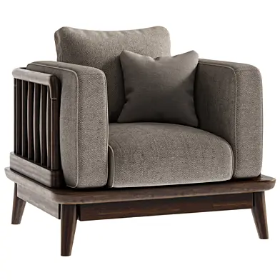 Chalk Flannel Standard ArmChair