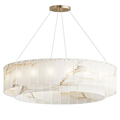 Alabaster Drum Chandelier