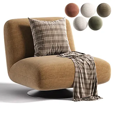 COTTON SWIVEL ACCENT CHAIR
