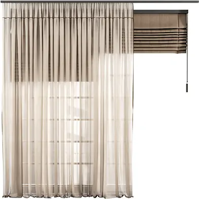 MI Silk and Cotton Curtain Set 114