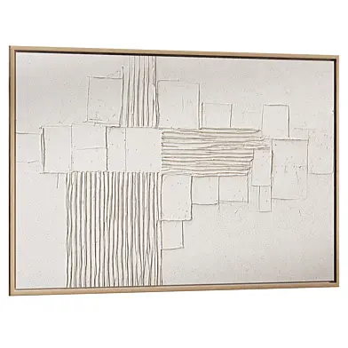 Minimalist Impasto Wall Painting, Wabi Sabi Style