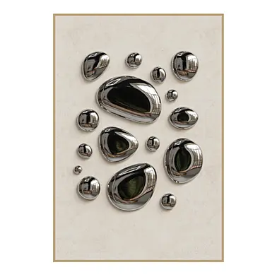 Chrome Bubble Wall Decor 16