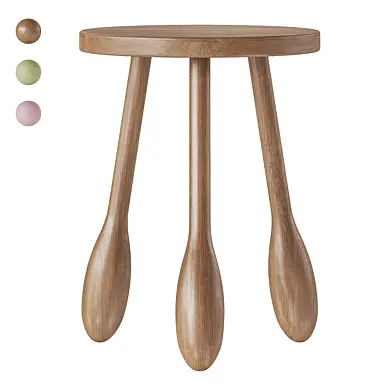 LALA Reimagined Sculptural Oak Side Table