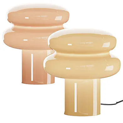 Kleine Tischlampe Baya aus Opalglas