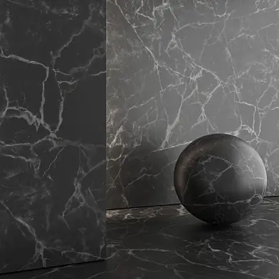 Черный Мрамор Nero Marquina Dark / Керамогранитная плитка 39
