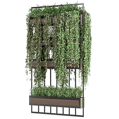 indoor hanging plants in metal box 2558