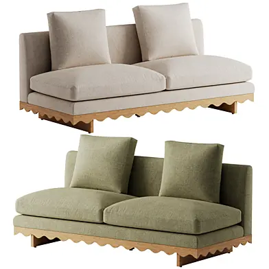 Roma Scalloped Sofa