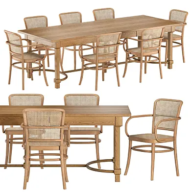 Edison Table JULIETTE CANE ARMCHAIR set