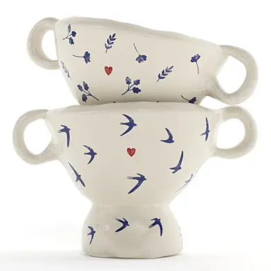 Decorative ceramic bowls