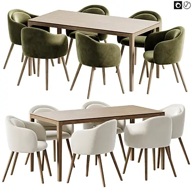 Dining Set 032 | Minda Chair | Обеденный стол Groove