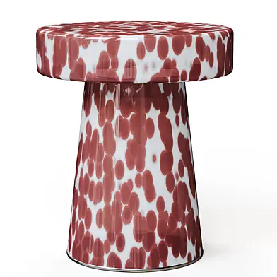 Round Mouth-Blown Side Table Murano