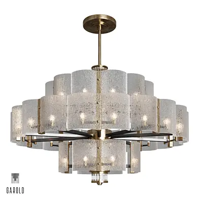OM Verona Frosted Glass Chandelier Garold