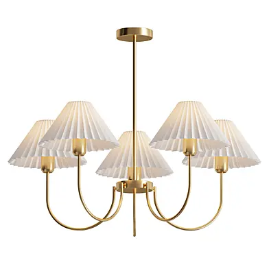 Lenore Pleated Chandelier 5 heads