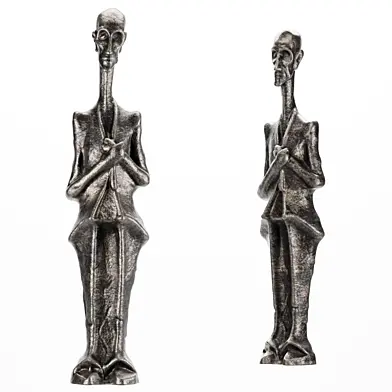 Worn Old Man Sculpture