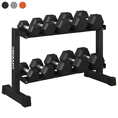 Mirafit Hex Dumbbells With Rack