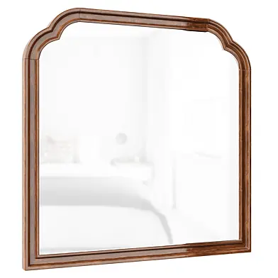 Ancalin Wood Accent Wall Mirror for Bathroom Bedroom Decorative Mirror