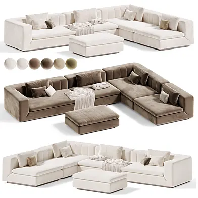 Riley corner modular Sofa by minotti 4