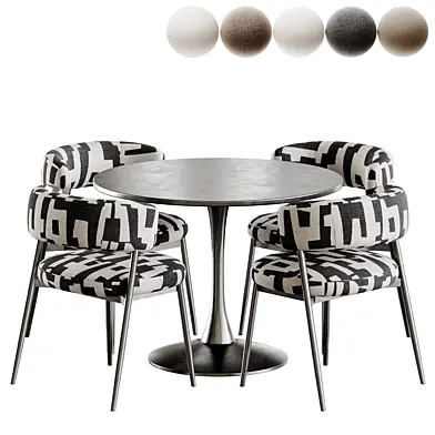 Tyulip Table and Dining Chair Folsom,Кухонный стол Тюлип 100