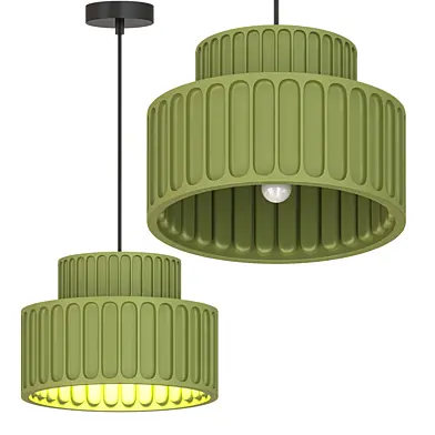 Brisby Striped Frosted Fluted Ceramic Pendant Light