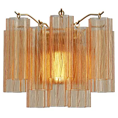 Grace Wall Sconce 12  Brass with Topaz Glass