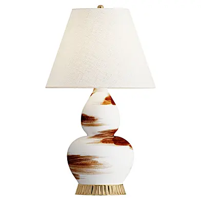 Brown Brush Stroke Ceramic Lamp