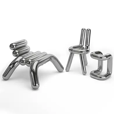 chrome chair set