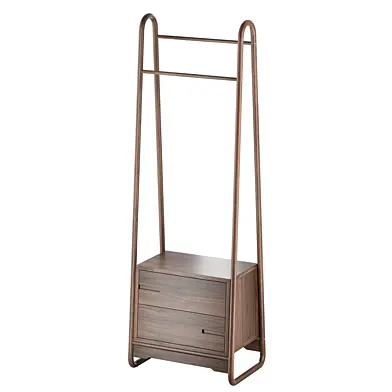 Вешалка деревянная с 2- мя ящиками Moon Walnut Furniture