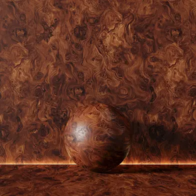Материал дерева бесшовный шпон кап ореха Walnut Burl