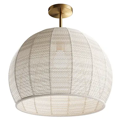 Ivory Woven Rope 19 Kids Flush Mount Ceiling Light Сrateandbarrel