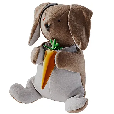 Плюшевая игрушка Зайчик с морковкой set 4