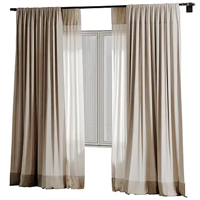 Curtain model hanging on a rood