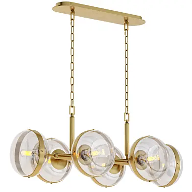 Nottingham Island Lamp 6 Light Sources Antique Brass