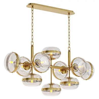 Nottingham Island Lamp 10 Light Sources Antique Brass
