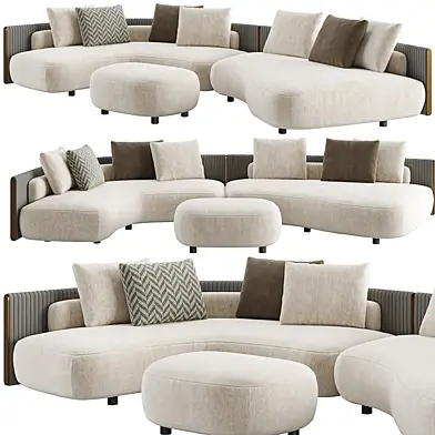 Bezier Cord Outdoor Sofa by Minotti