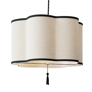 Black & Cream Lantern Curved Ceiling Light Shade