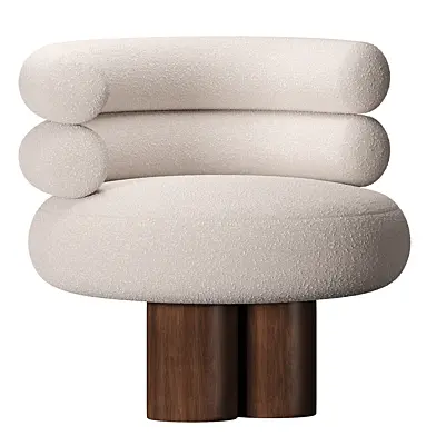 Solid wood swivel accent chair