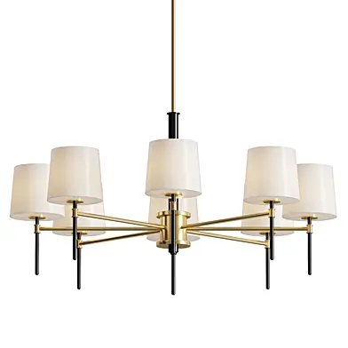 Hinkley Saunders Nickel Linen Chandelier