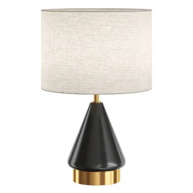 Metallized glass USB table lamp