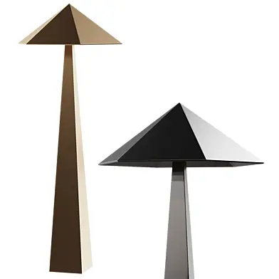 Crate and Barrel Obelisk Brass Floor Lamp