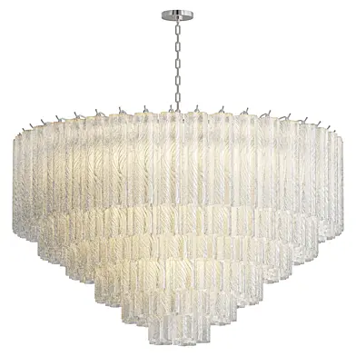 Murano Glass Chandelier in Venini Style