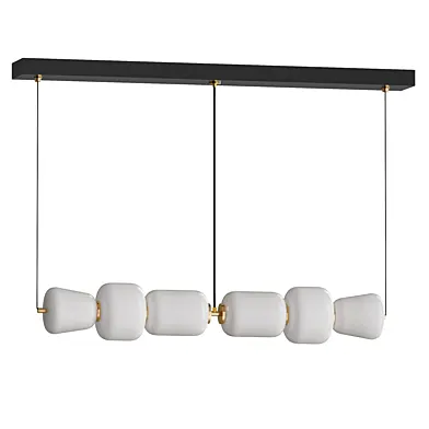 Linkori Marsh Serenity Opal Glass Linear Chandelier