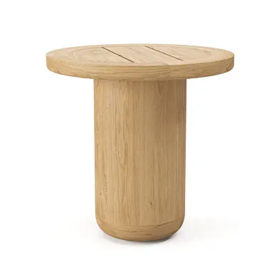 RH Brera Teak Round Side Table