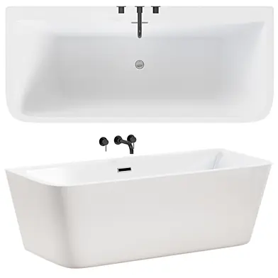 Orion Back To Wall Modern Square Bath