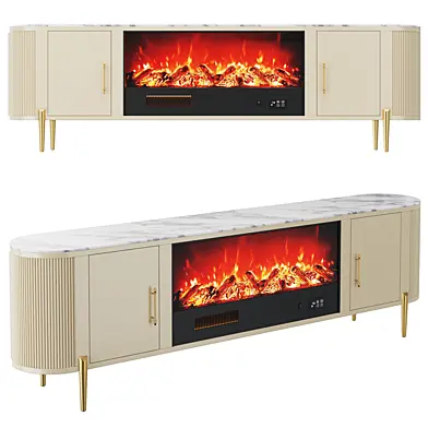 Homary 79 sintered stone fireplace TV stand