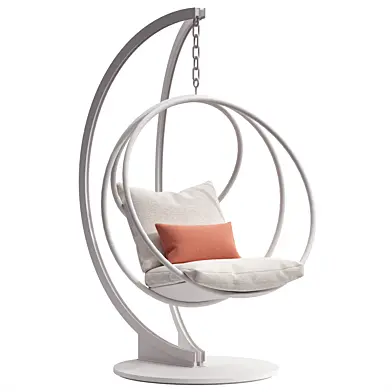Кресло - Качели White Clara Steel Hanging Swing Outdoor Chair