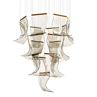 CR ACRYLIC WAVE CHANDELIER