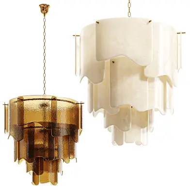 Люстра SCREEN Chandelier Размер L. Дымчатое стекло