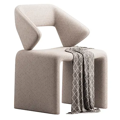 Merla Boucle High Back Occasional Chair in Cream White