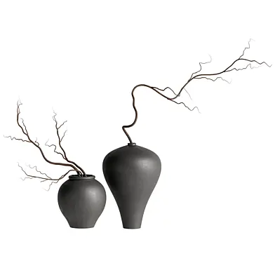 Bouquet of Dry Branches in a Clay Pot 154